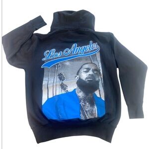 Los Angeles Black Hoodie Nipsey Hussle Tribute Graphic Sweatshirt Size Small